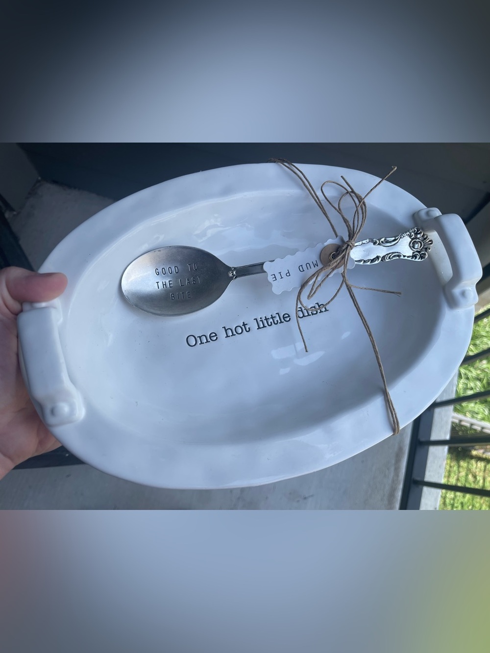 ‘One Hot Little Dish’- serving dish & spoon
